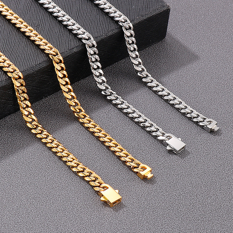 Classic Style Solid Color 18K Gold Plated Titanium Steel Wholesale Necklace display picture 1