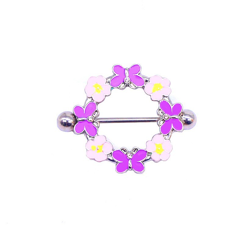 Exaggerated Rock Punk Heart Shape Copper Epoxy Plating Inlay Rhinestones Zircon White Gold Plated Chest Ring display picture 4