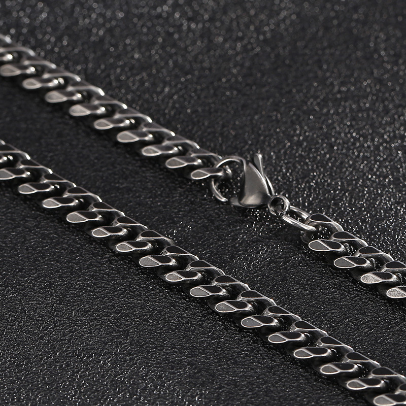 Hip-Hop Retro Geometric Solid Color Titanium Steel Plating Chain Men's Necklace display picture 1