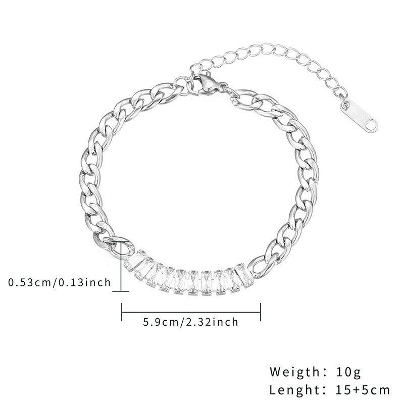 Casual Simple Style Classic Style Star Stainless Steel Plating Inlay Zircon Gold Plated Bracelets display picture 2