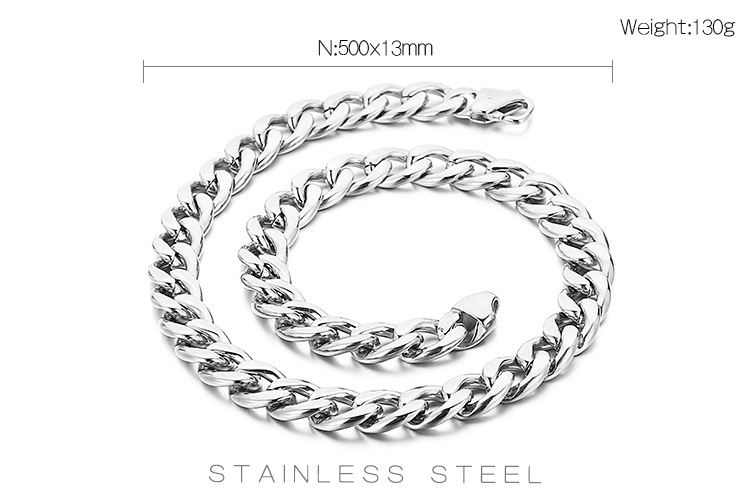 Basic Punk Geometric Stainless Steel 18K Gold Plated Men's Bracelets Necklace display picture 3
