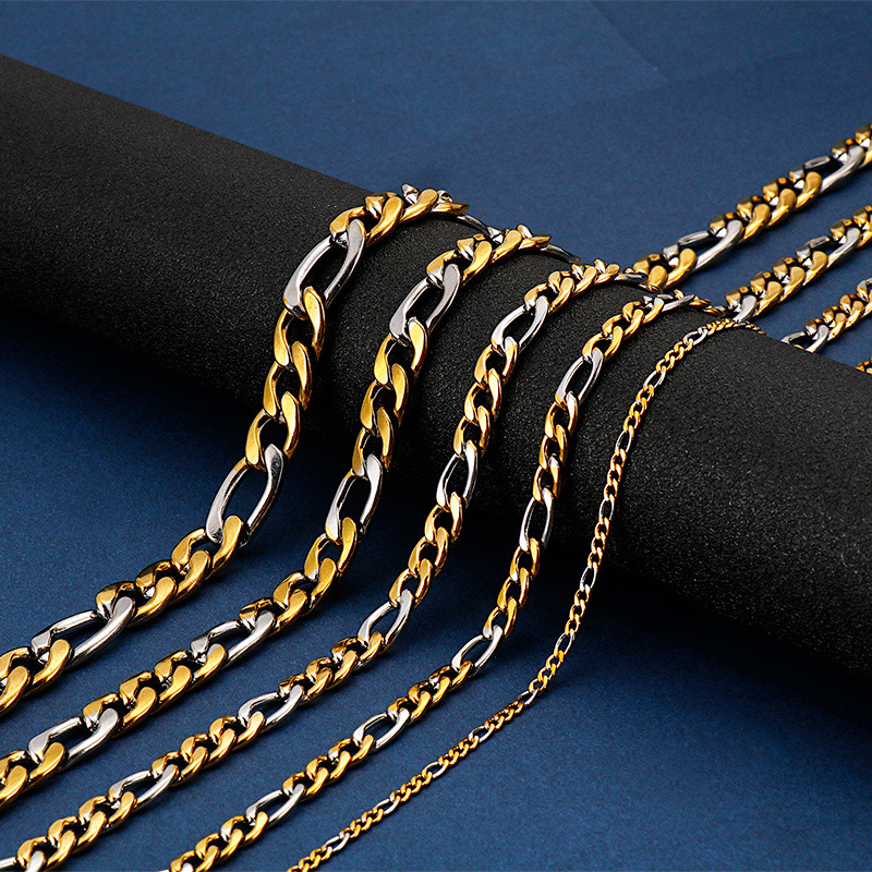 Titanium Steel 18K Gold Plated Classic Style Chain Solid Color Necklace display picture 3