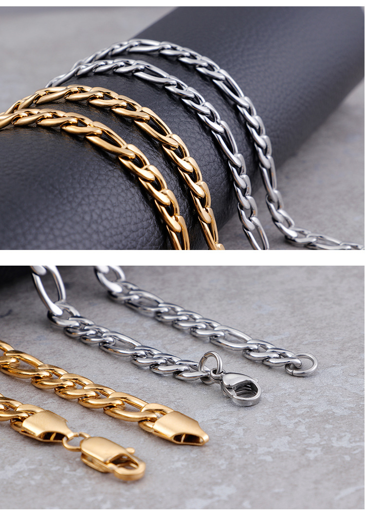 Hip-Hop Retro Geometric Solid Color Titanium Steel Plating Chain 18K Gold Plated Unisex Necklace display picture 2
