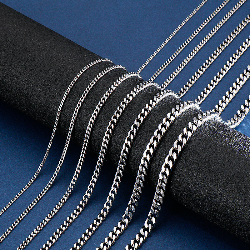 Einfacher Stil Geometrisch Einfarbig Titan Stahl Überzug Kette 18 Karat Vergoldet Unisex Halskette display picture 1