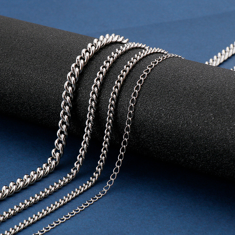 Simple Style Geometric Titanium Steel Plating Unisex Necklace display picture 1