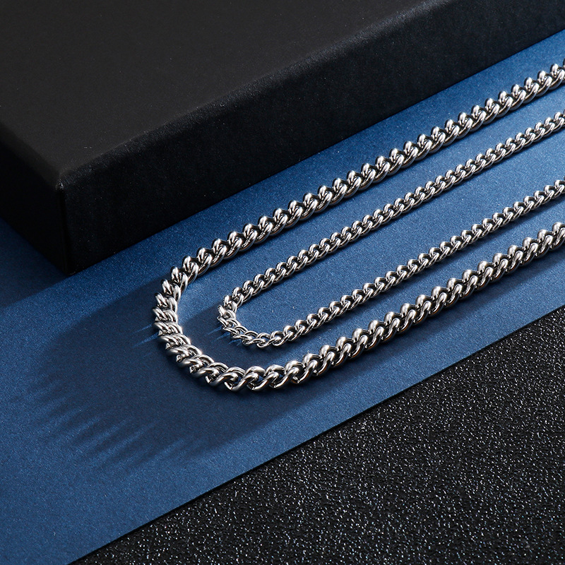 Simple Style Geometric Titanium Steel Plating Unisex Necklace display picture 2