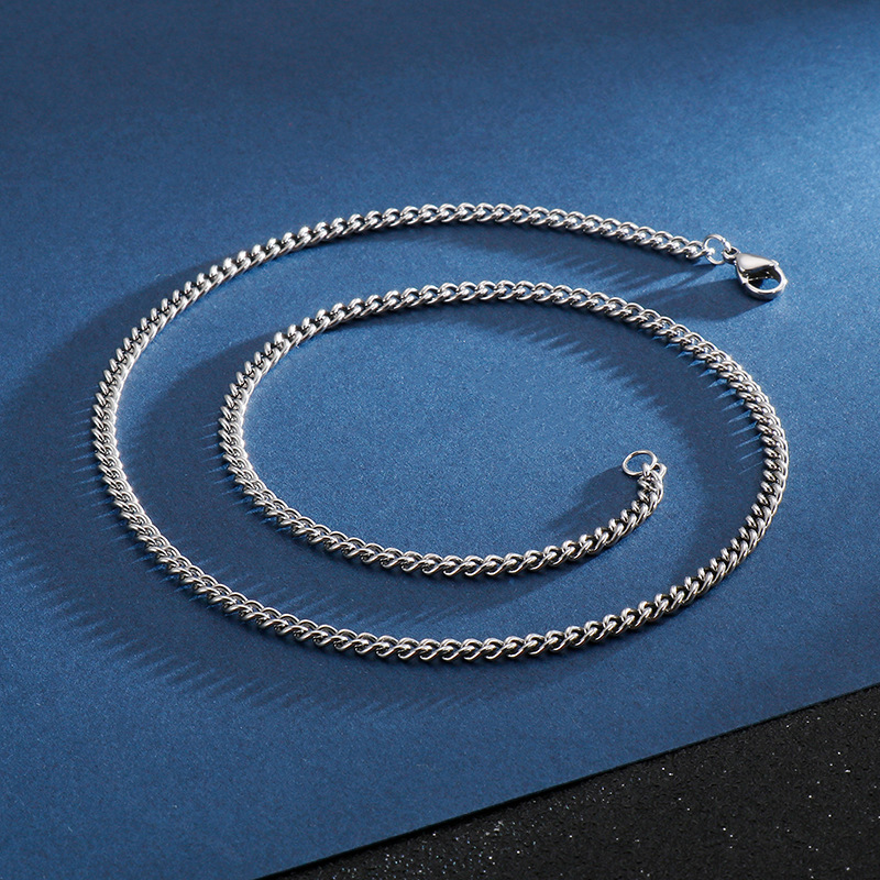 Simple Style Geometric Titanium Steel Plating Unisex Necklace display picture 4