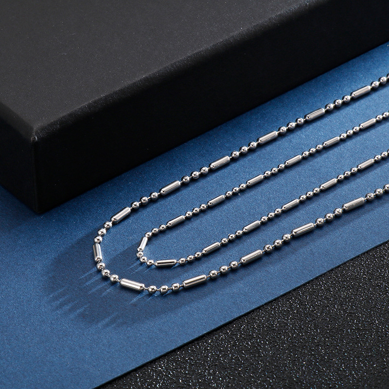 Einfacher Stil Geometrisch Titan Stahl Überzug Männer Halskette display picture 2