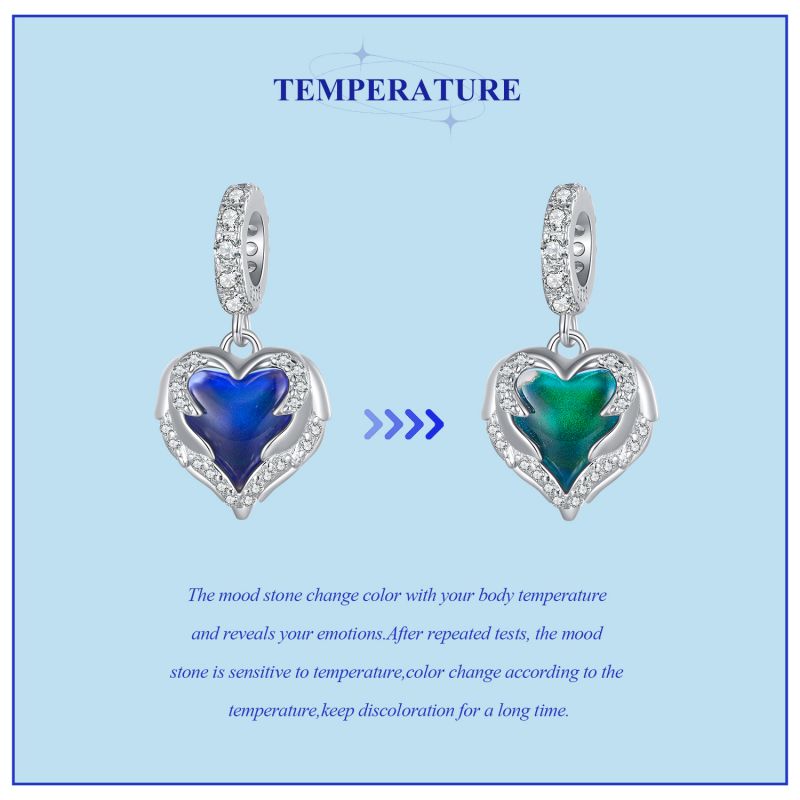 Casual Heart Shape Sterling Silver Inlay Zircon Jewelry Accessories display picture 9