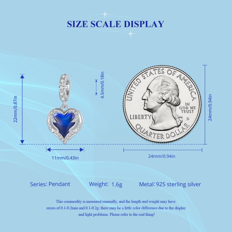 غير رسمي شكل القلب الفضة الاسترليني ترصيع الزركون اكسسوارات المجوهرات display picture 8