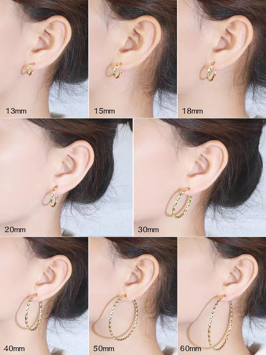 1 Pair Simple Style Solid Color Asymmetrical Plating Copper Gold Plated Earrings display picture 3