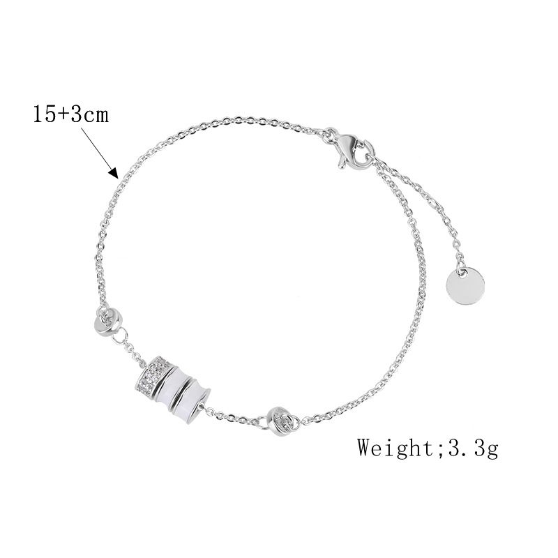 Elegant Glam Luxuriös Einfarbig Sterling Silber Überzug Inlay Strasssteine Versilbert Armbänder display picture 1