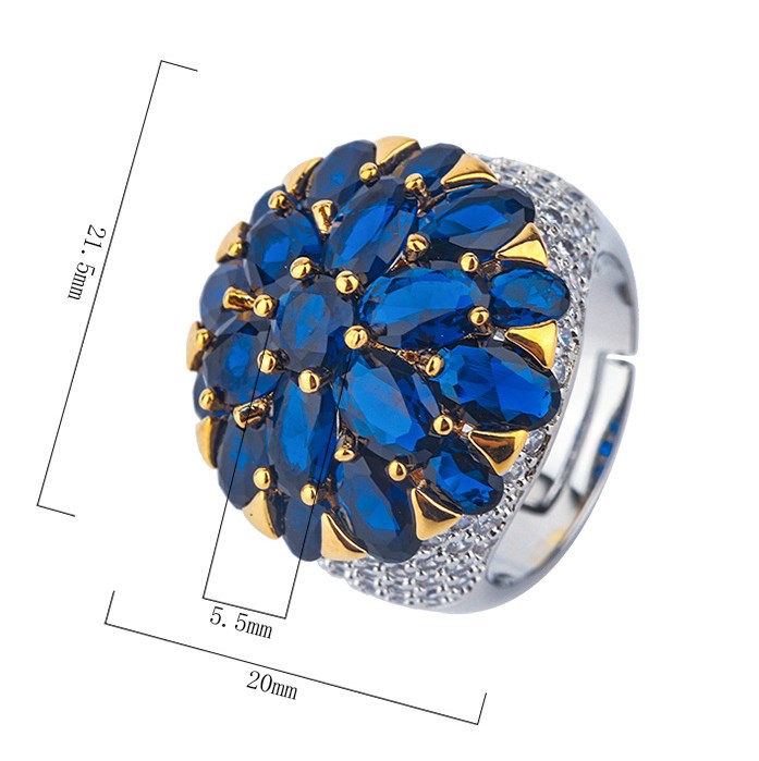 Style Classique Fleur Le Cuivre Incruster Zircon Anneaux display picture 5