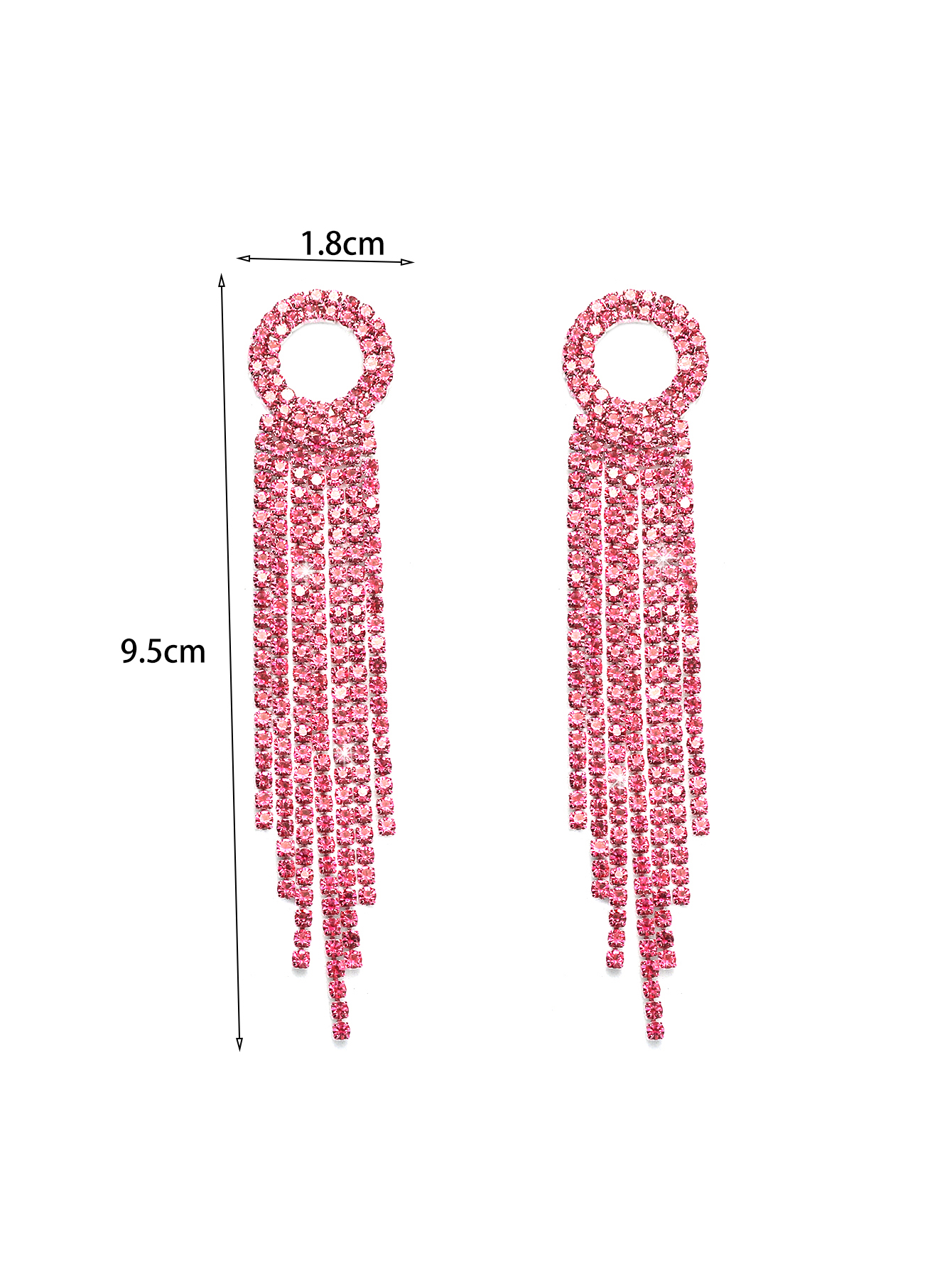 1 Pair Vacation Solid Color Plating Inlay Alloy Rhinestone Rhinestones Silver Plated Drop Earrings display picture 5