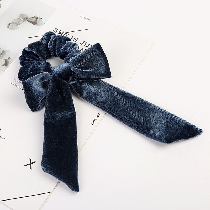 Simple Style Color Block Flannel Satin Hair Tie display picture 1