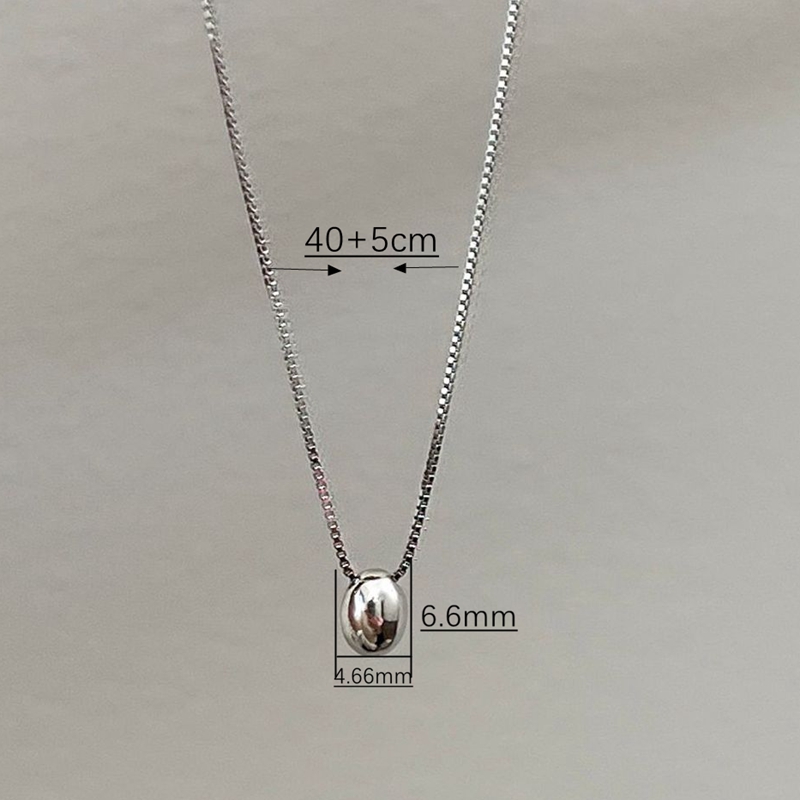 Simple Style Solid Color Sterling Silver Plating White Gold Plated Pendant Necklace display picture 1