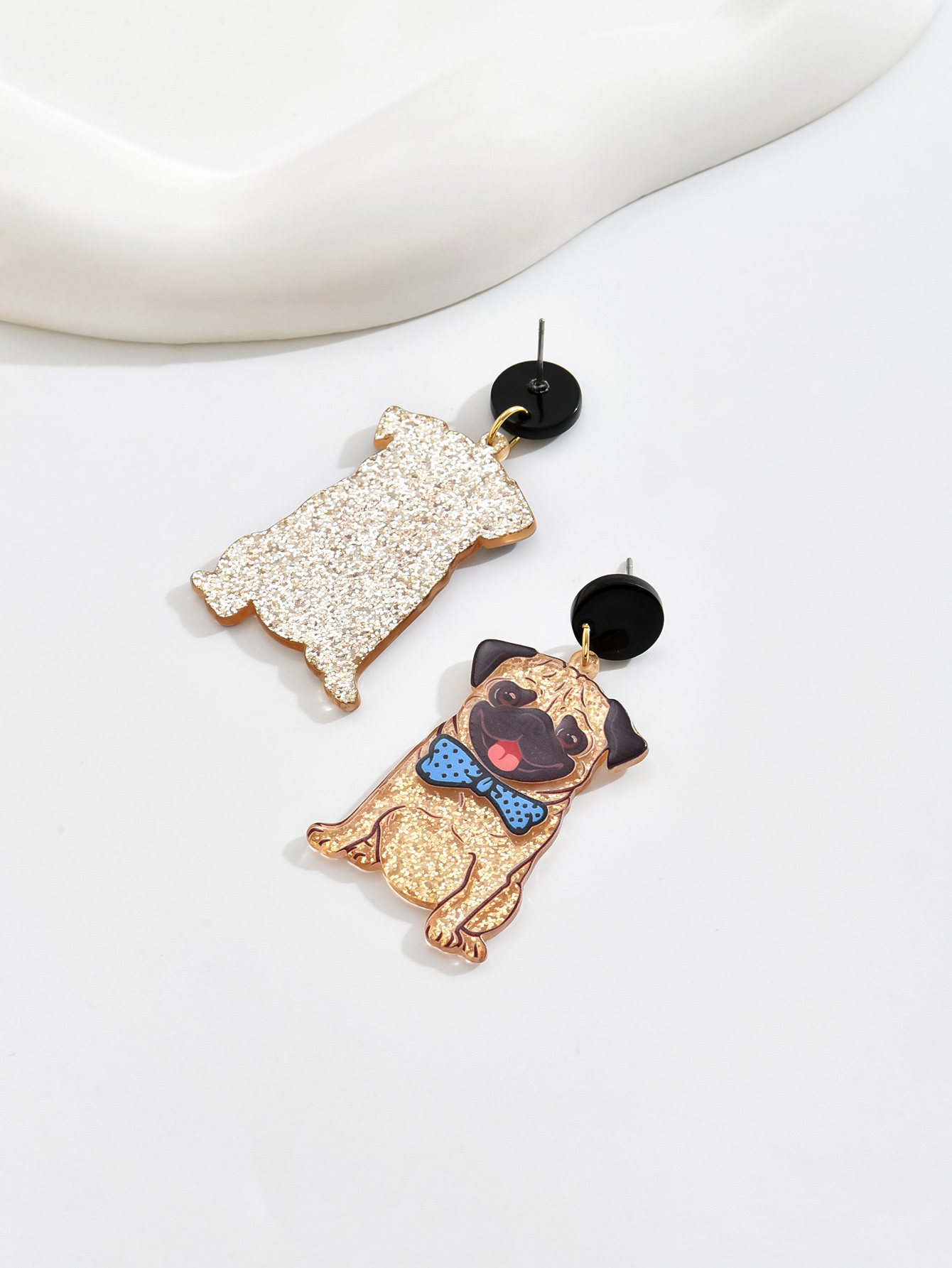 1 Pair Cute Dog Arylic Drop Earrings display picture 13