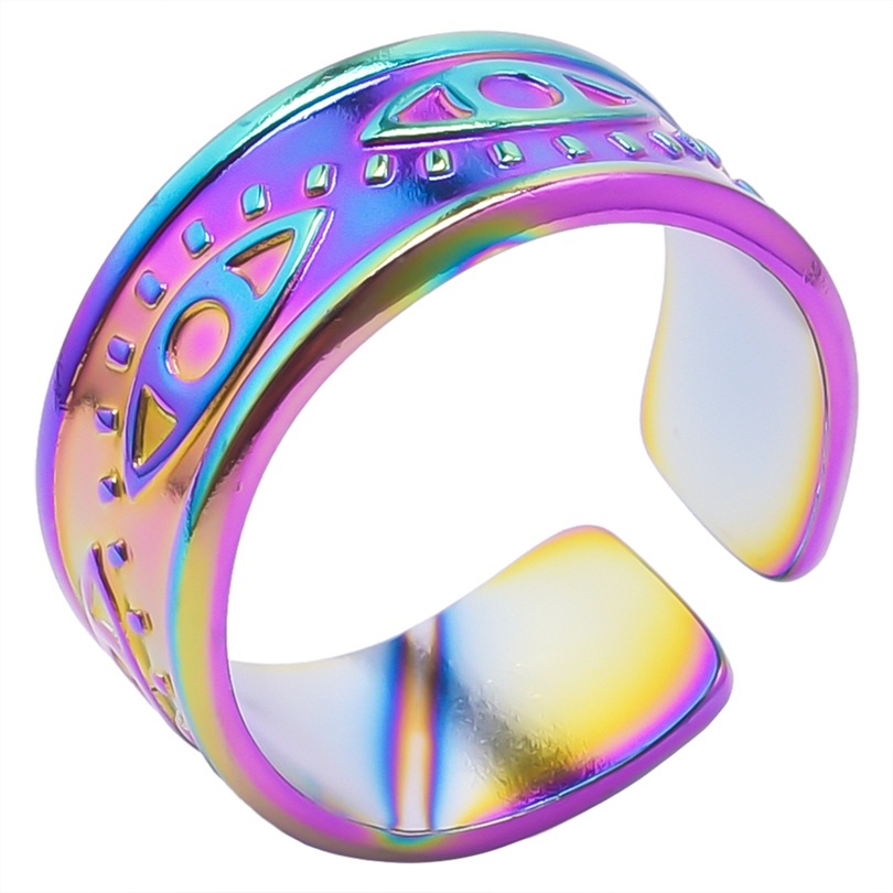 Einfacher Stil Klassischer Stil Einfarbig Rostfreier Stahl Asymmetrisch Polieren Ringe display picture 4