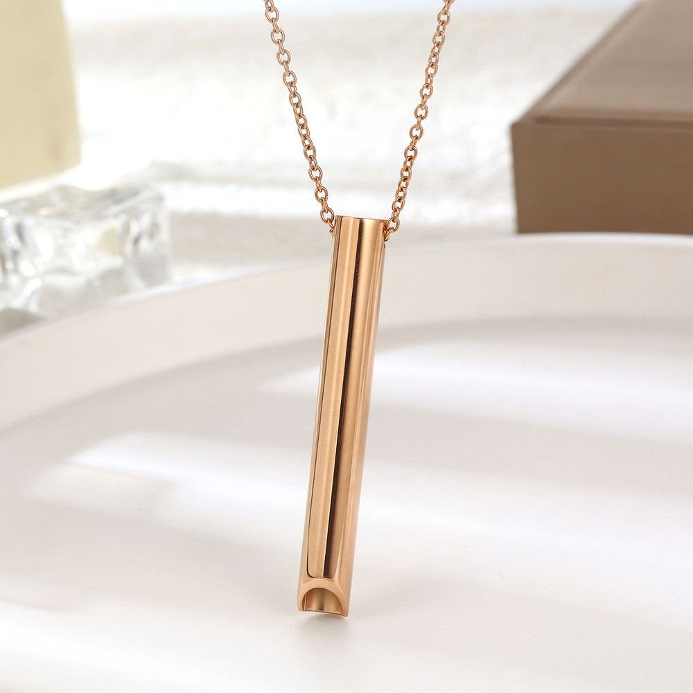 Simple Style Classic Style Solid Color 304 Stainless Steel Plating 18K Gold Plated Unisex Pendant Necklace display picture 2