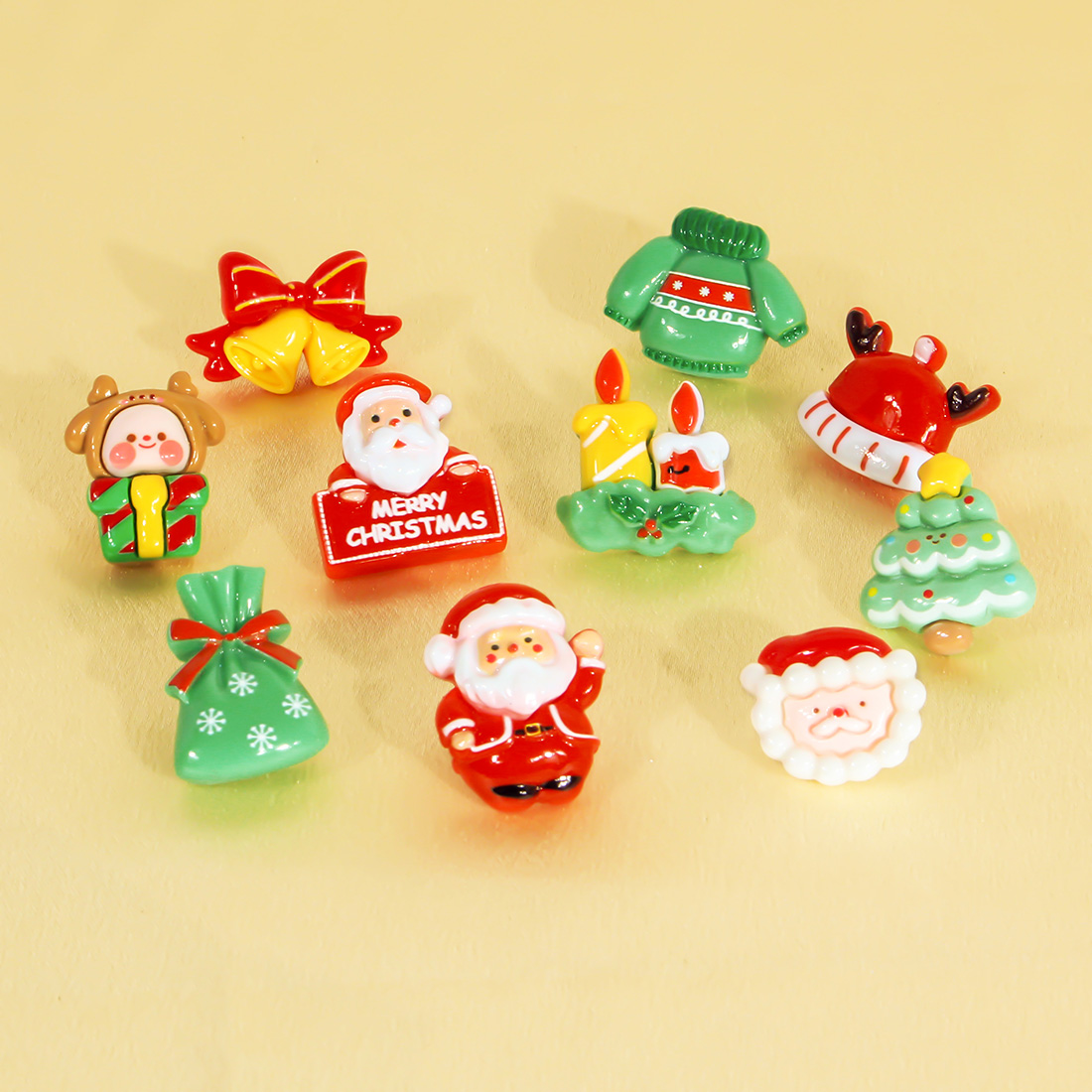 1 Par Lindo Dulce Viajar Diariamente Árbol De Navidad Papá Noel Vela Irregular El Plastico Pendientes display picture 3