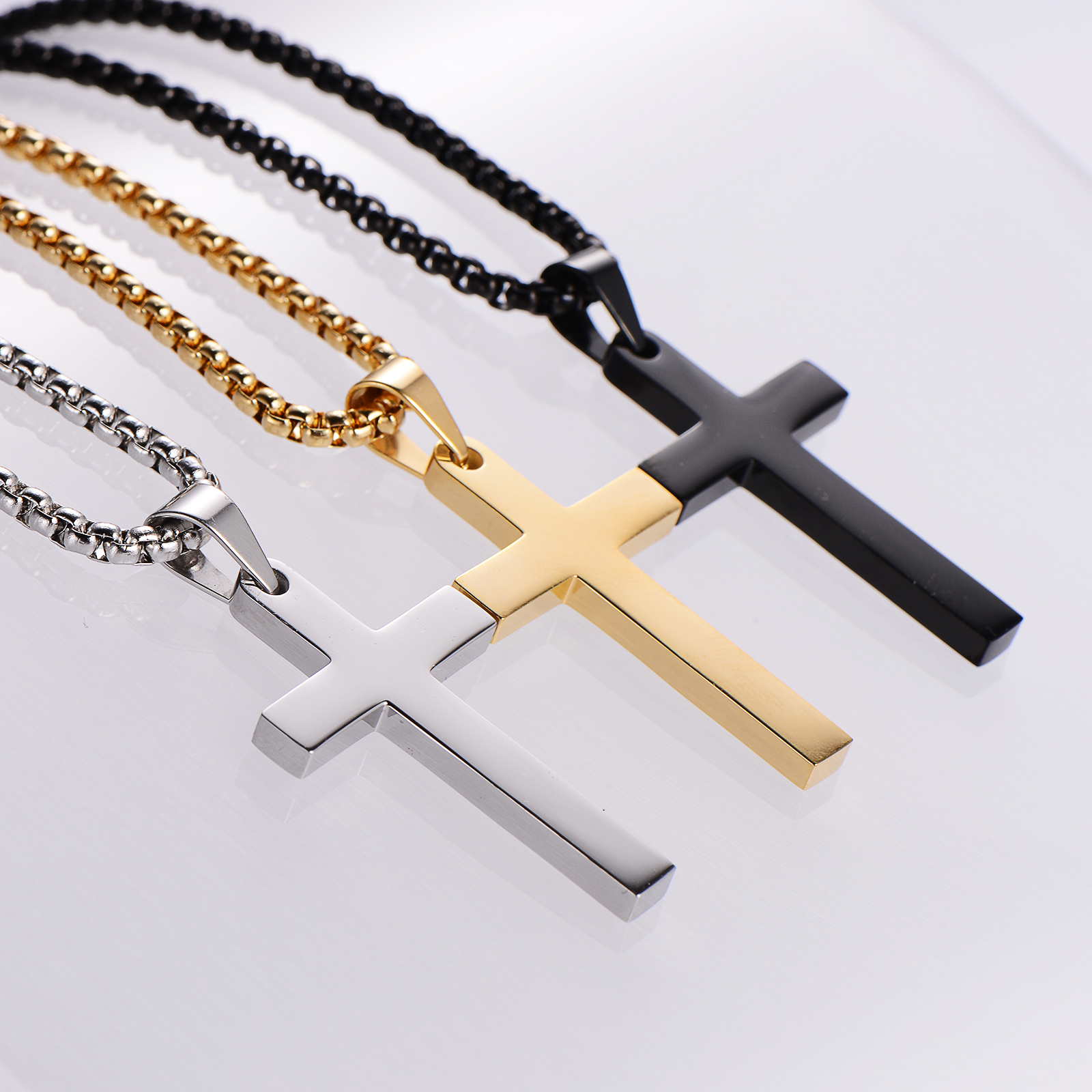 Classic Style Cross 304 Stainless Steel Plating 18K Gold Plated Women's display picture 1