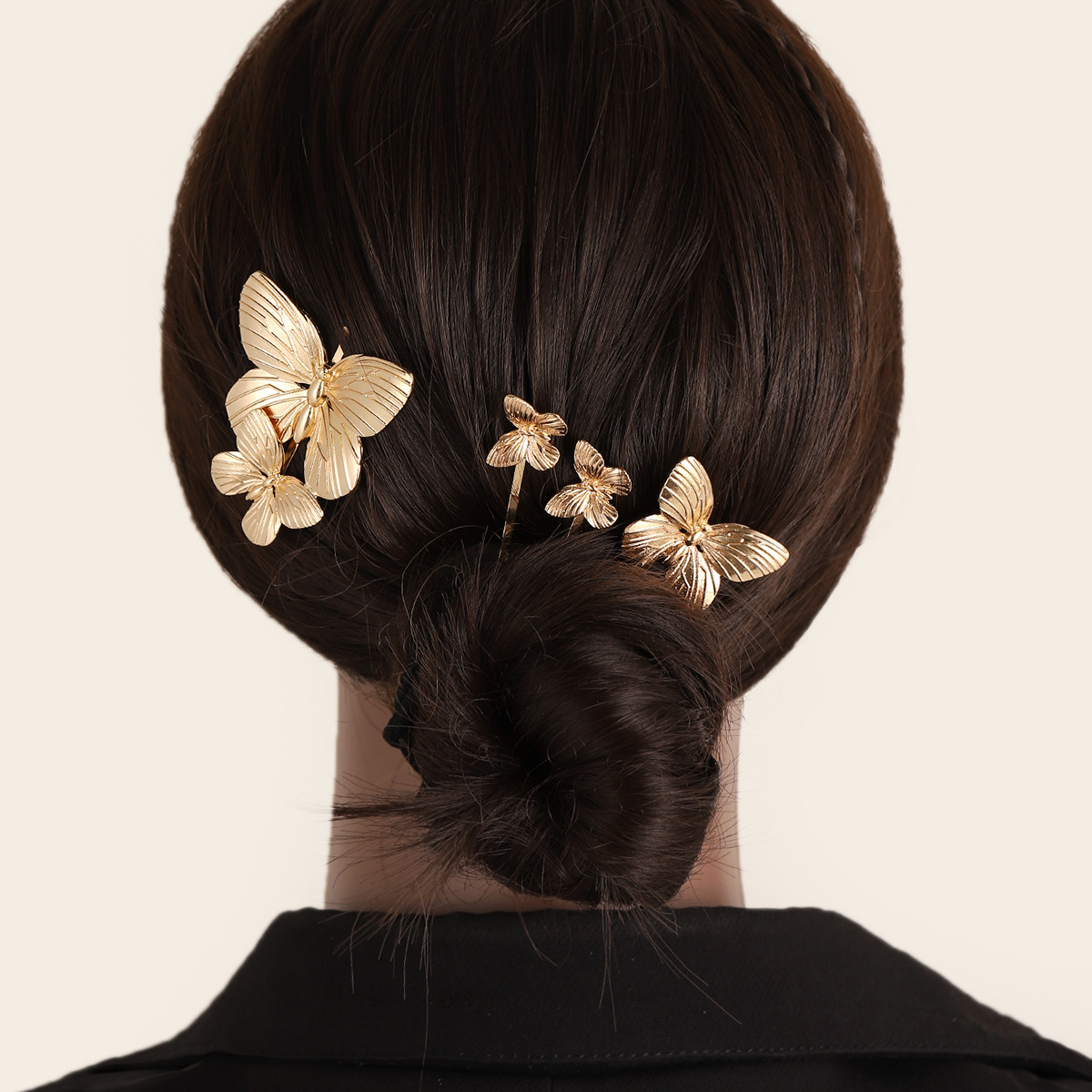 Women's Simple Style Butterfly Metal Plating Hair Clip display picture 3