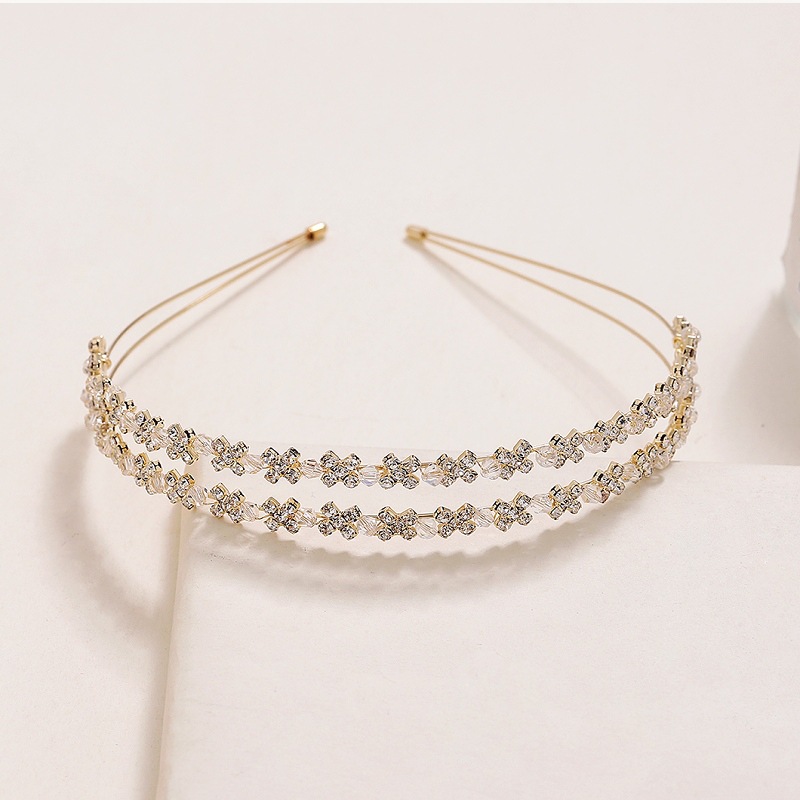 Simple Style Bow Knot Alloy Inlay Rhinestones Hair Band display picture 3
