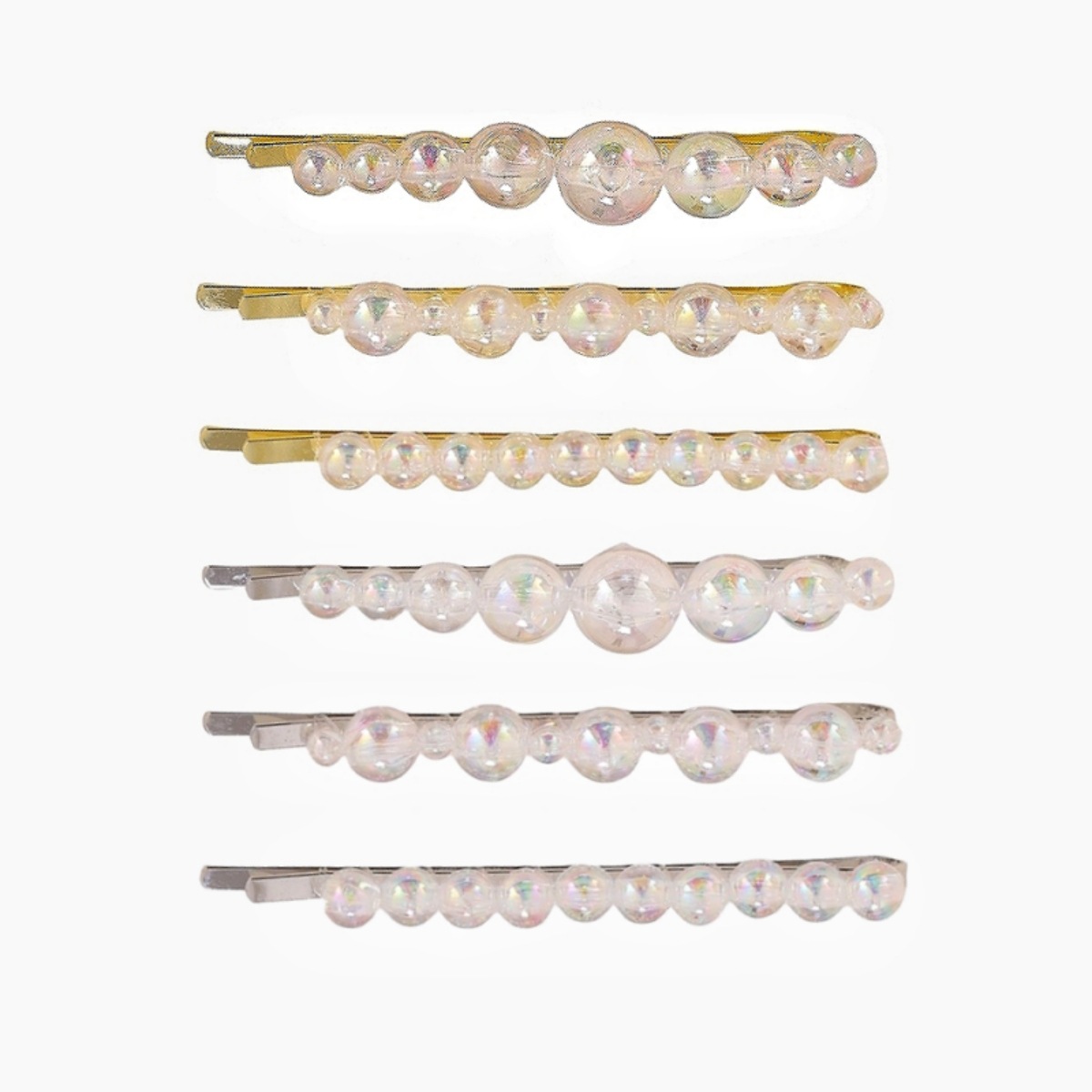 Sweet Round Alloy Inlay Pearl Hair Clip display picture 4