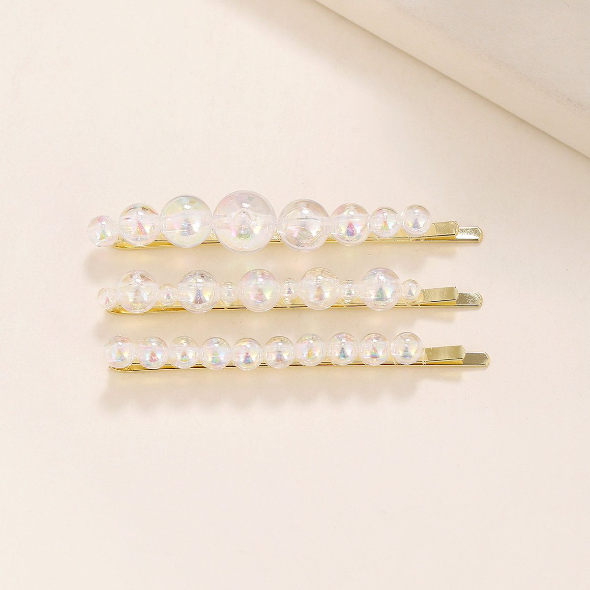 Sweet Round Alloy Inlay Pearl Hair Clip display picture 5