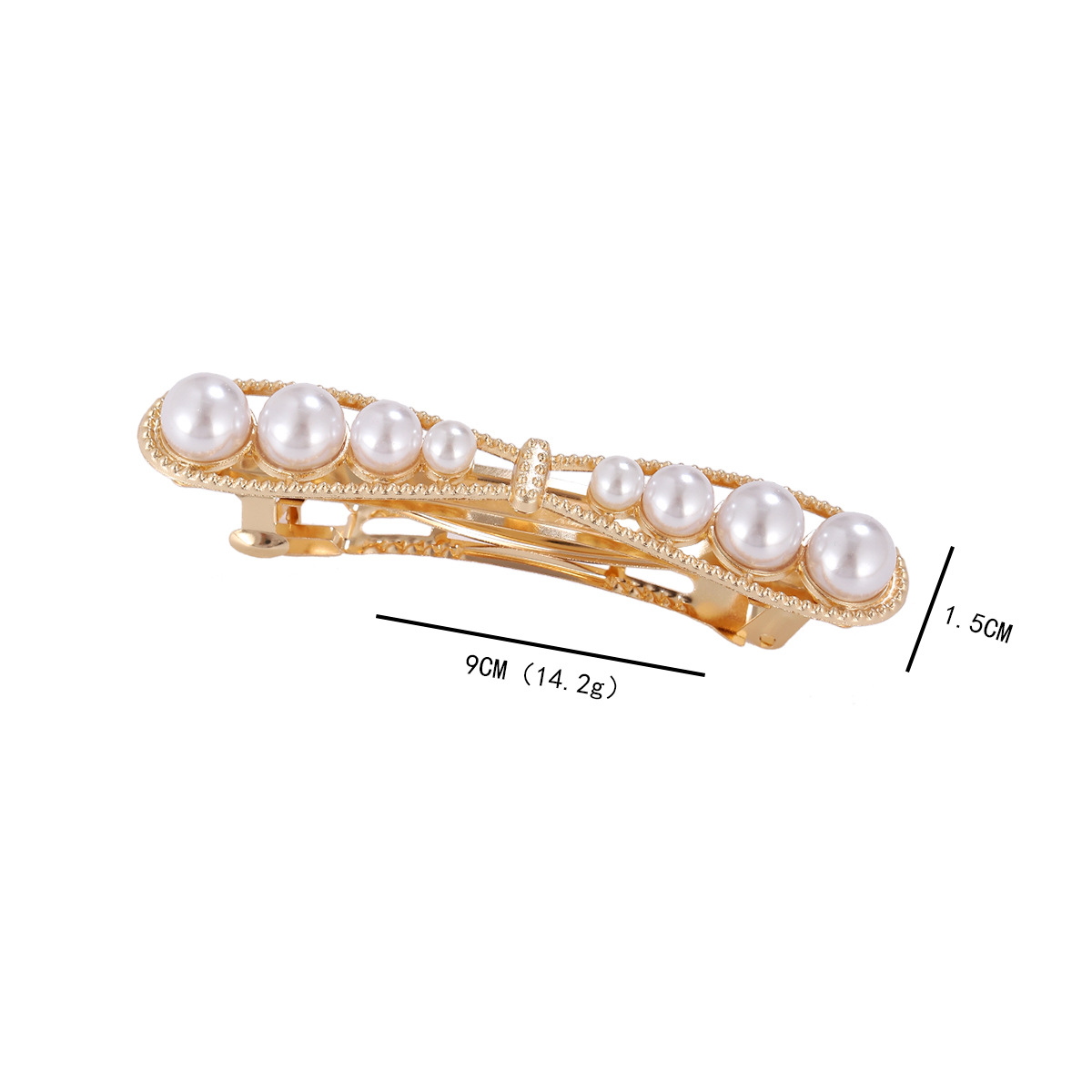 Simple Style Commute Round Alloy Inlay Pearl Hair Clip display picture 1