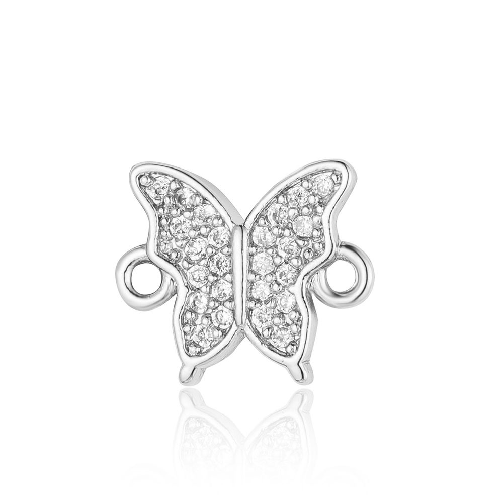 Simple Style Heart Shape Bee Butterfly Copper Plating Inlay Zircon 18k Gold Plated Jewelry Accessories display picture 2
