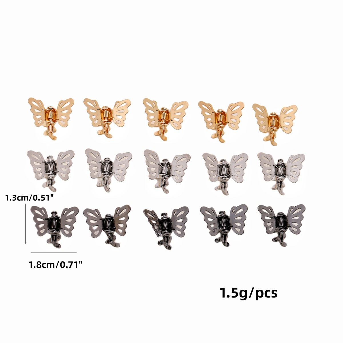 Women's Simple Style Butterfly Metal Plating Butterfly Hair Clip display picture 1
