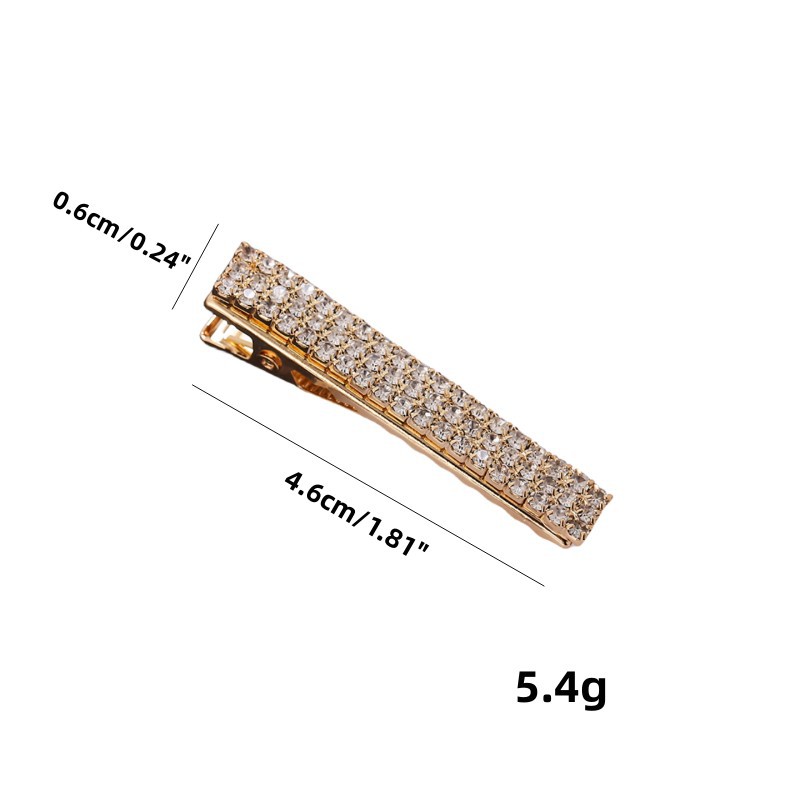 Simple Style Solid Color Alloy Inlay Rhinestones Hair Clip display picture 1