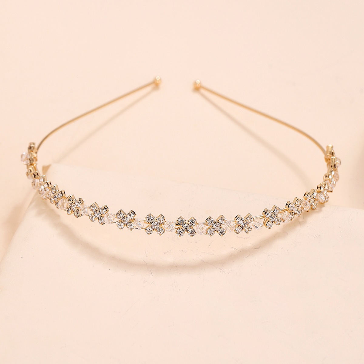 Cute Sweet Simple Style Flower Alloy Inlay Zircon Hair Band display picture 4