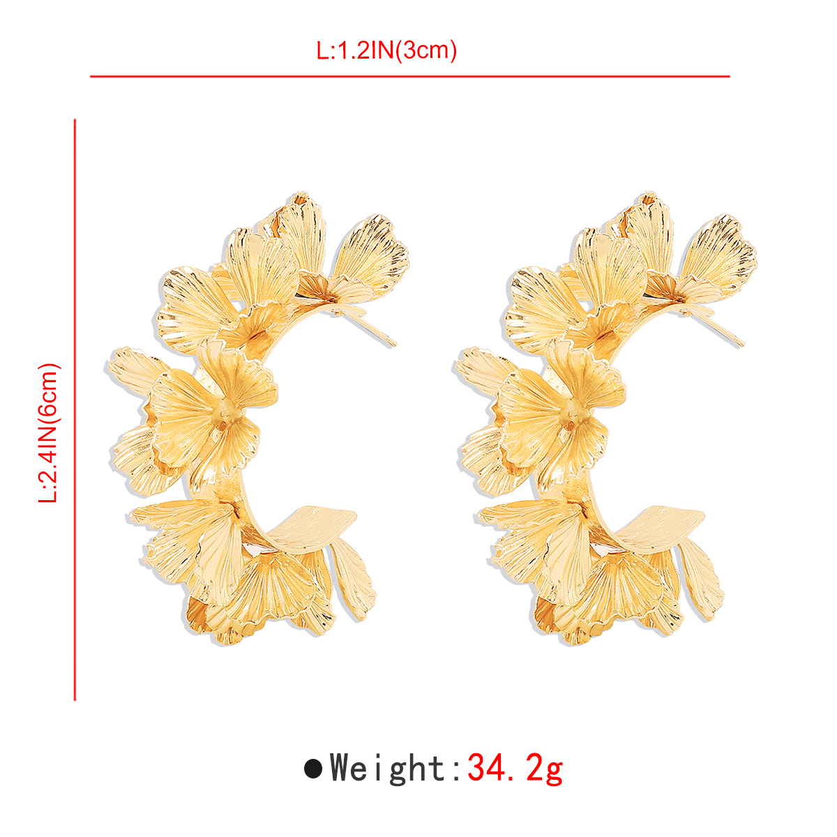 1 Pair Modern Style Simple Style Flower Iron Ear Studs display picture 1