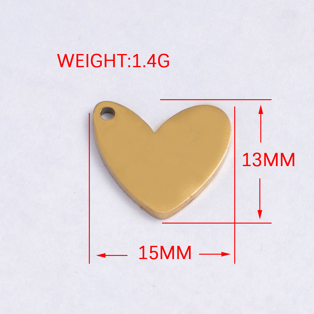 1 Piece Stainless Steel None 18K Gold Plated Heart Shape display picture 1