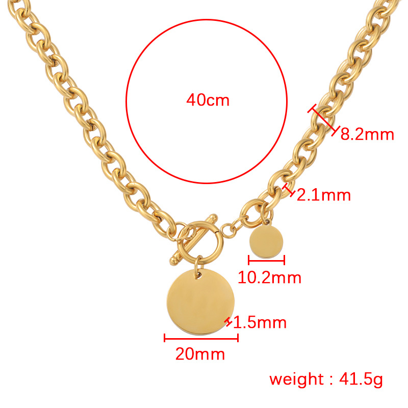 Acier Au Titane Plaqué Or 18K Style Simple Placage Couleur Unie Aucun Pendentif display picture 2