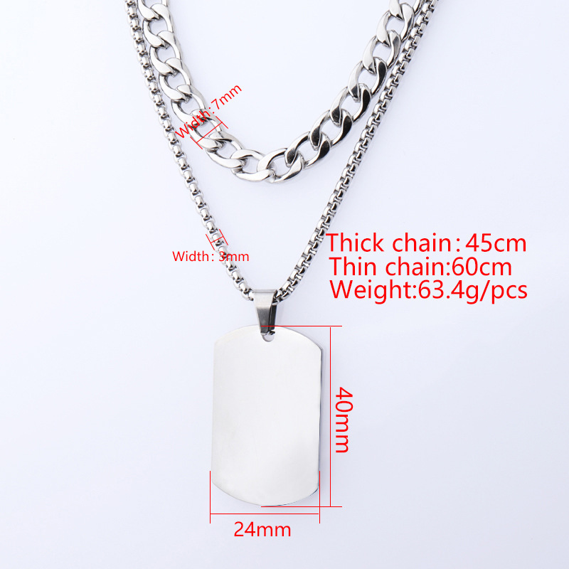 Stainless Steel None Streetwear Plating Solid Color None Layered Necklaces display picture 1