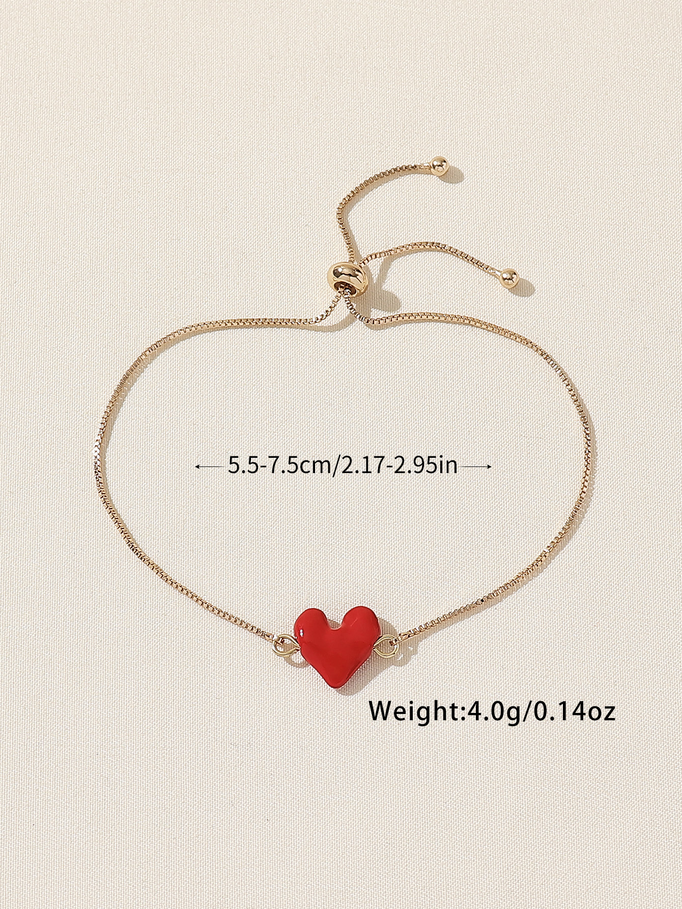 Casual Elegant Heart Shape Copper Lacquer Painting Bracelets display picture 6