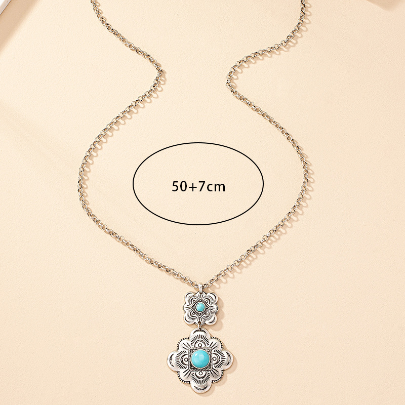 Ethnic Style Streetwear Flower Alloy Wholesale Pendant Necklace display picture 5