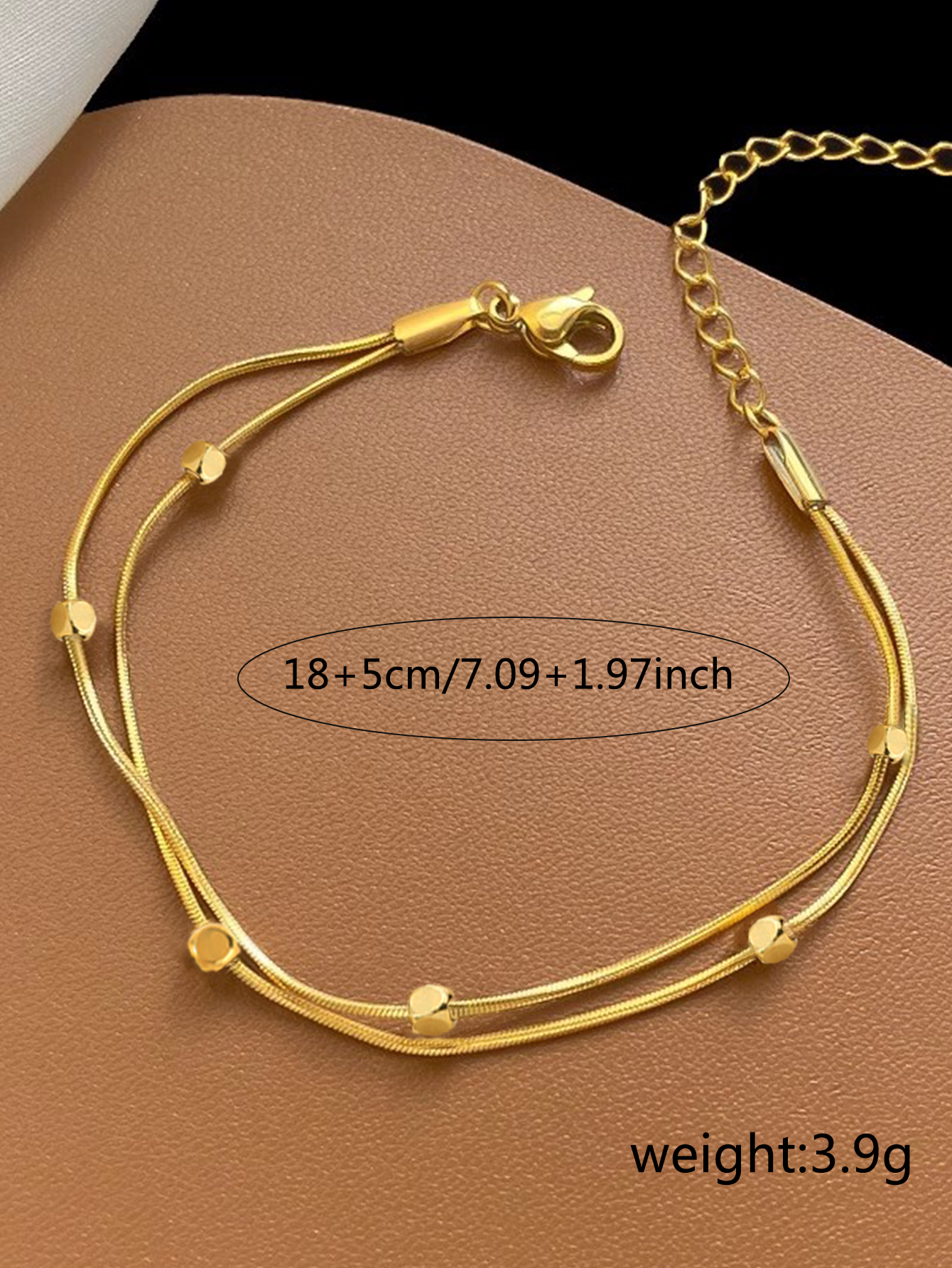 Glam Solid Color Solid Color Stainless Steel 18K Gold Plated Bracelets In Bulk display picture 7