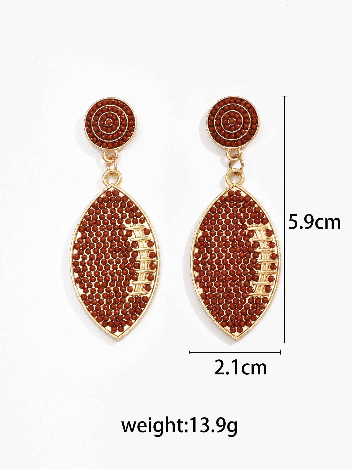 1 Pair Simple Style Color Block Plating Inlay Alloy Resin Gold Plated Drop Earrings display picture 1