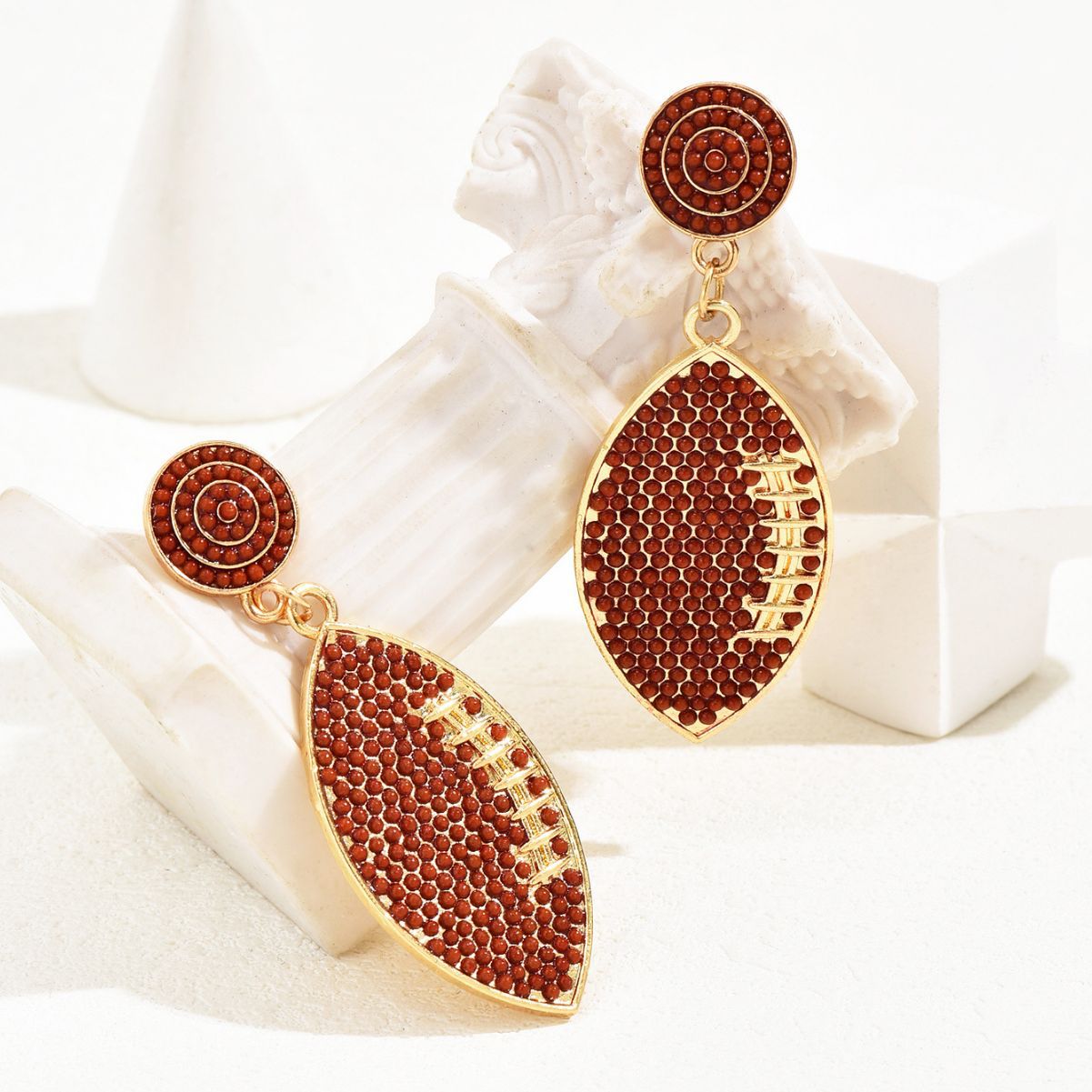 1 Pair Simple Style Color Block Plating Inlay Alloy Resin Gold Plated Drop Earrings display picture 4