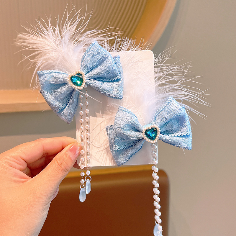 Cute Sweet Bow Knot Cloth Hair Clip display picture 2