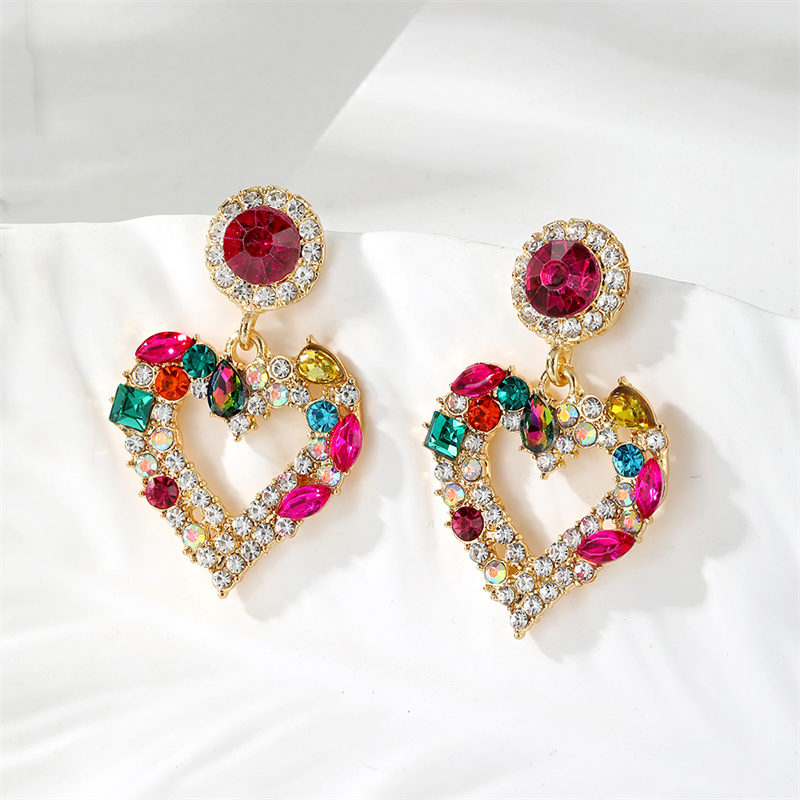 1 Paire Classique Style Vintage Exagéré L'oeil Du Diable Placage Incruster Alliage Perle Zircon Boucles D'oreilles display picture 4