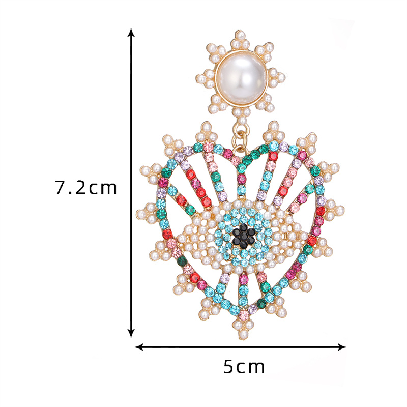 1 Paar Klassisch Vintage-stil Übertrieben Teufels Auge Überzug Inlay Legierung Perle Zirkon Tropfenohrringe display picture 20