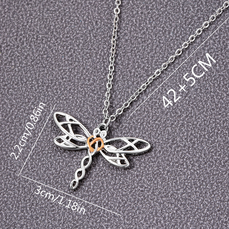 Casual French Style Dragonfly Alloy Unisex Pendant Necklace display picture 5
