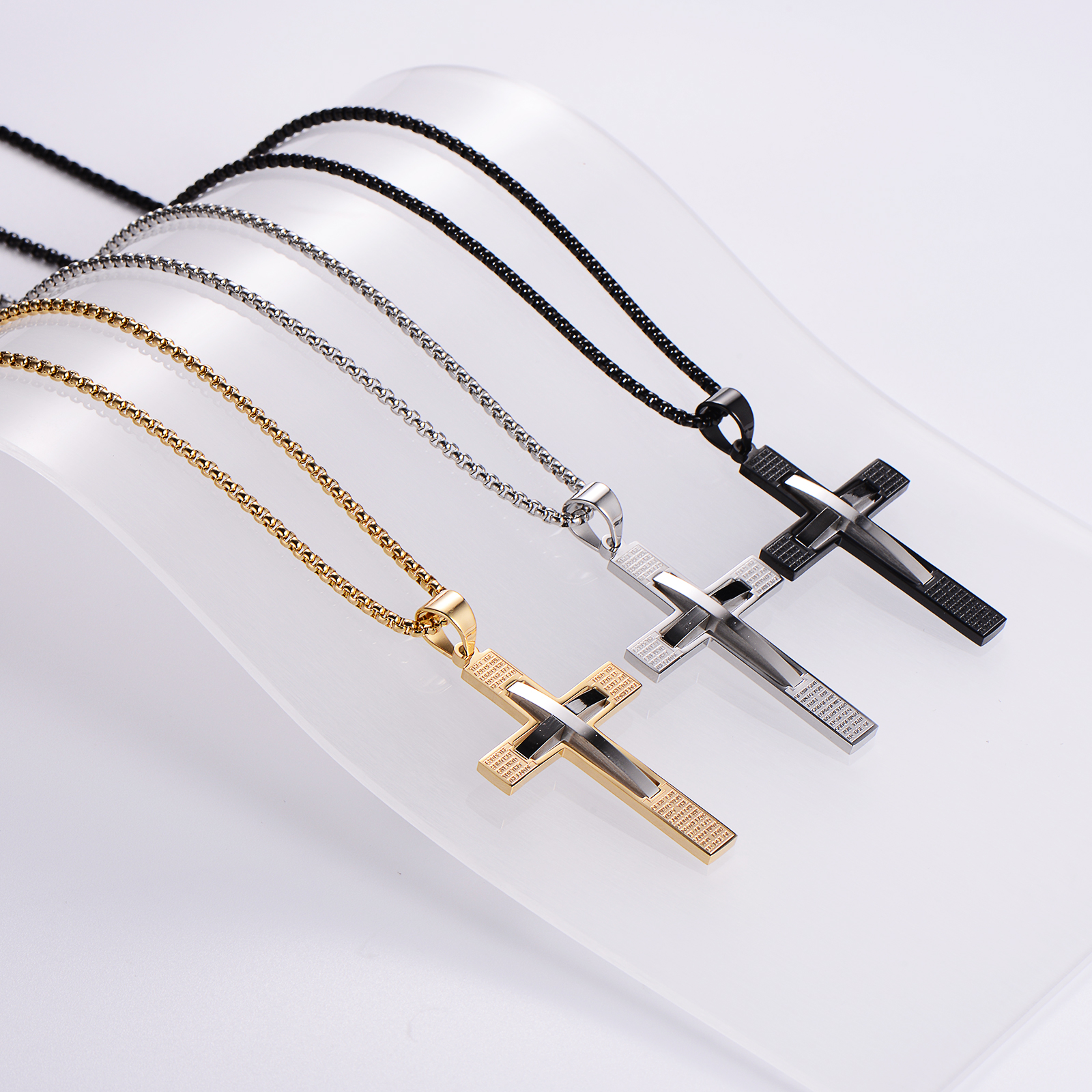 Vintage Style Cross 304 Stainless Steel Plating 18K Gold Plated Unisex display picture 4