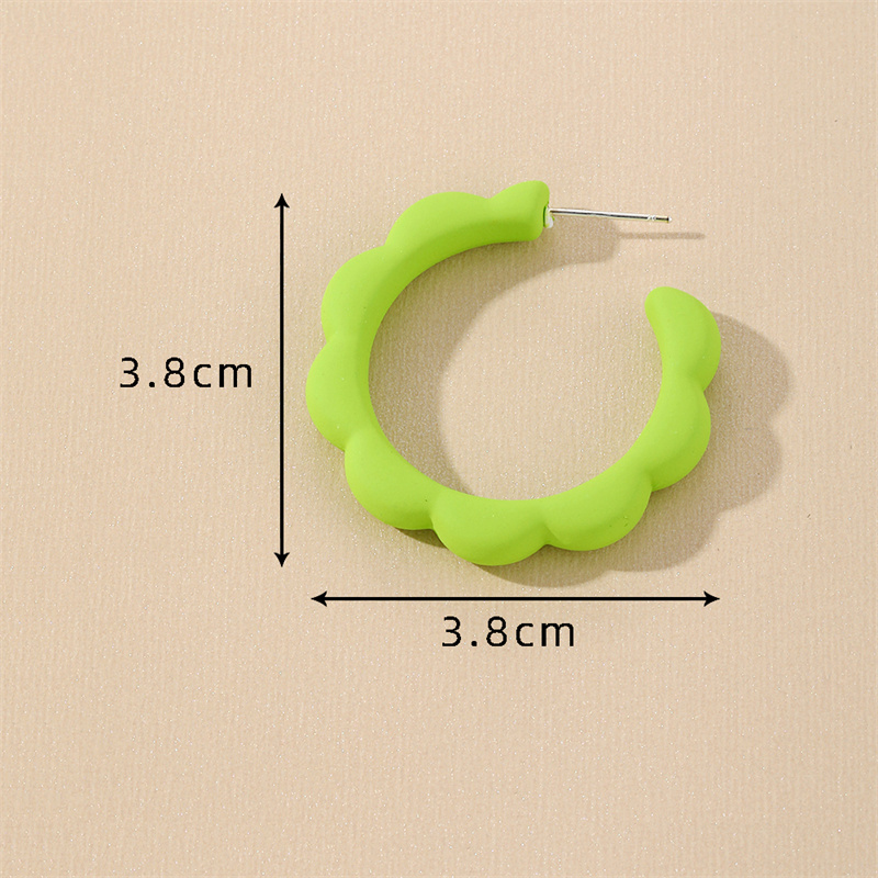 1 Pair Cute Modern Style Simple Style Solid Color Resin Ear Studs display picture 13