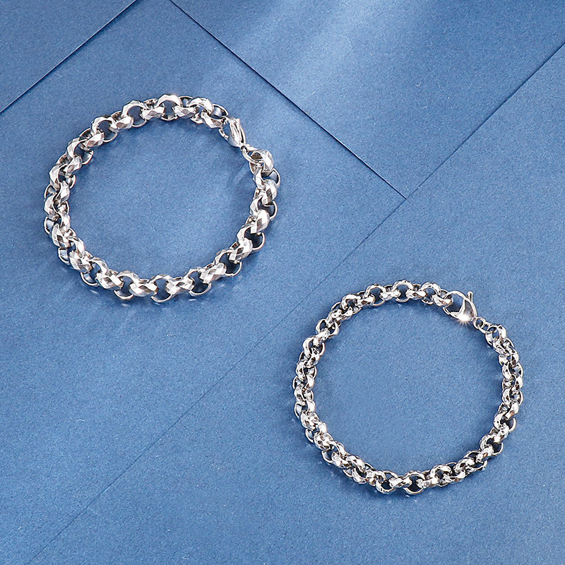 Hip-hop Retro Solid Color Titanium Steel Chain Necklace display picture 3